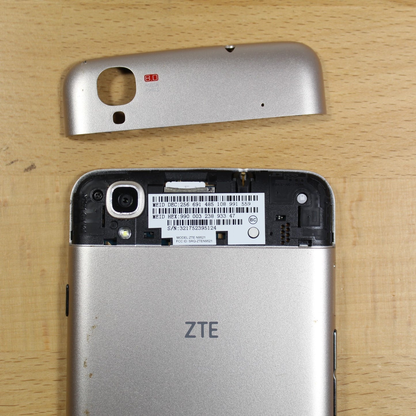 ZTE MAX+ N9521 Smartphone Gold For Parts #253