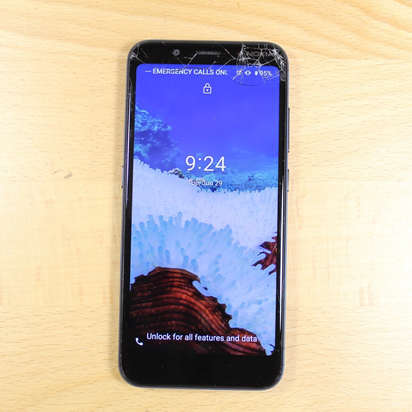 Nokia C2 TAVA TA-1218 Blue Cricket Smartphone For Parts Untested #188