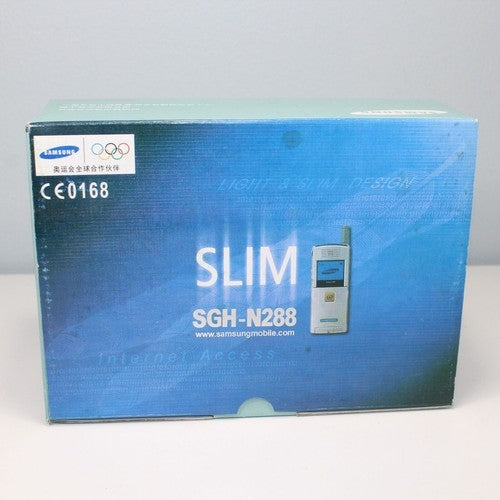 Vintage Rare Olympics Samsung SGH-N288 Silver Phone SLIM International In Box