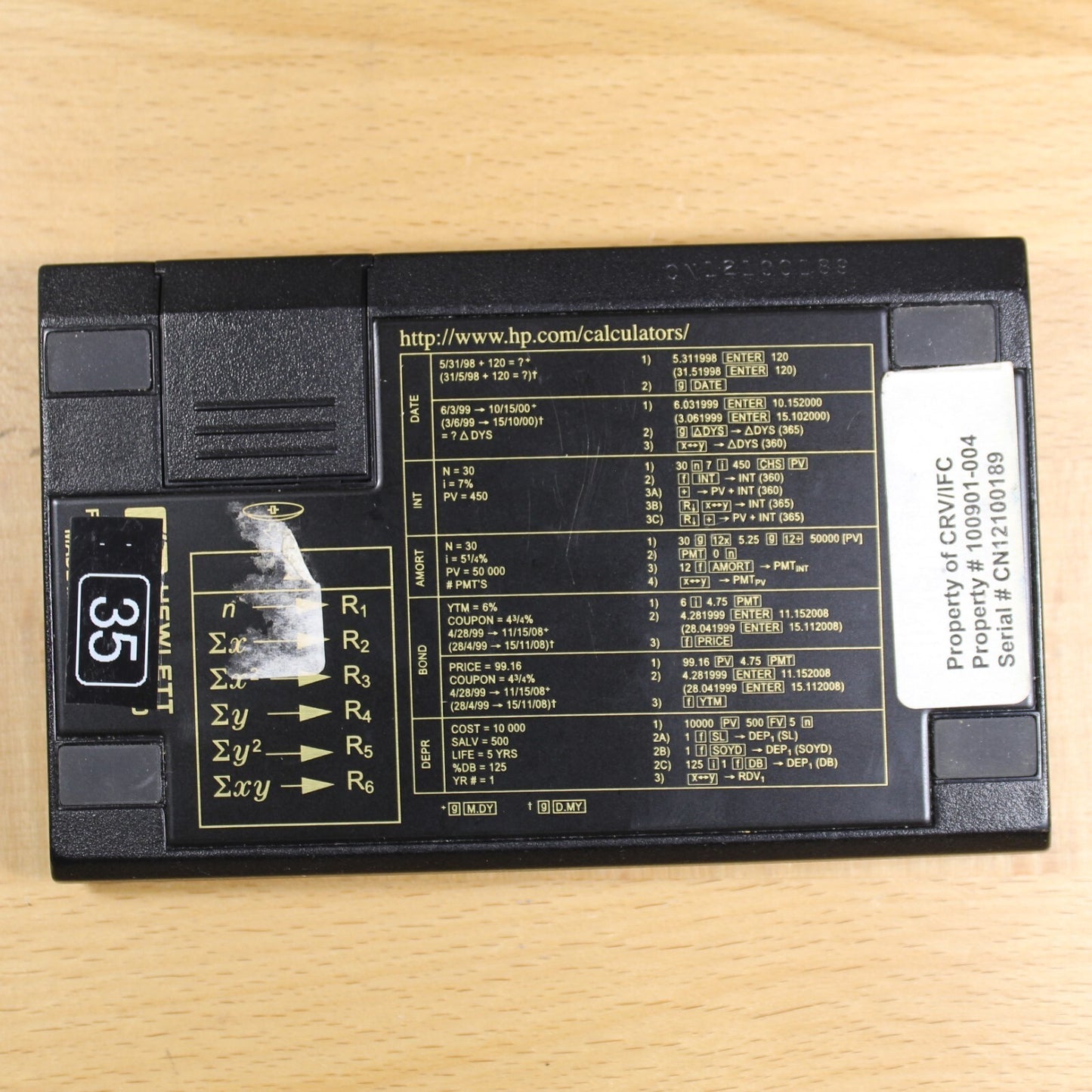 Vintage HP 12C Calculator Collectible Black and Gold