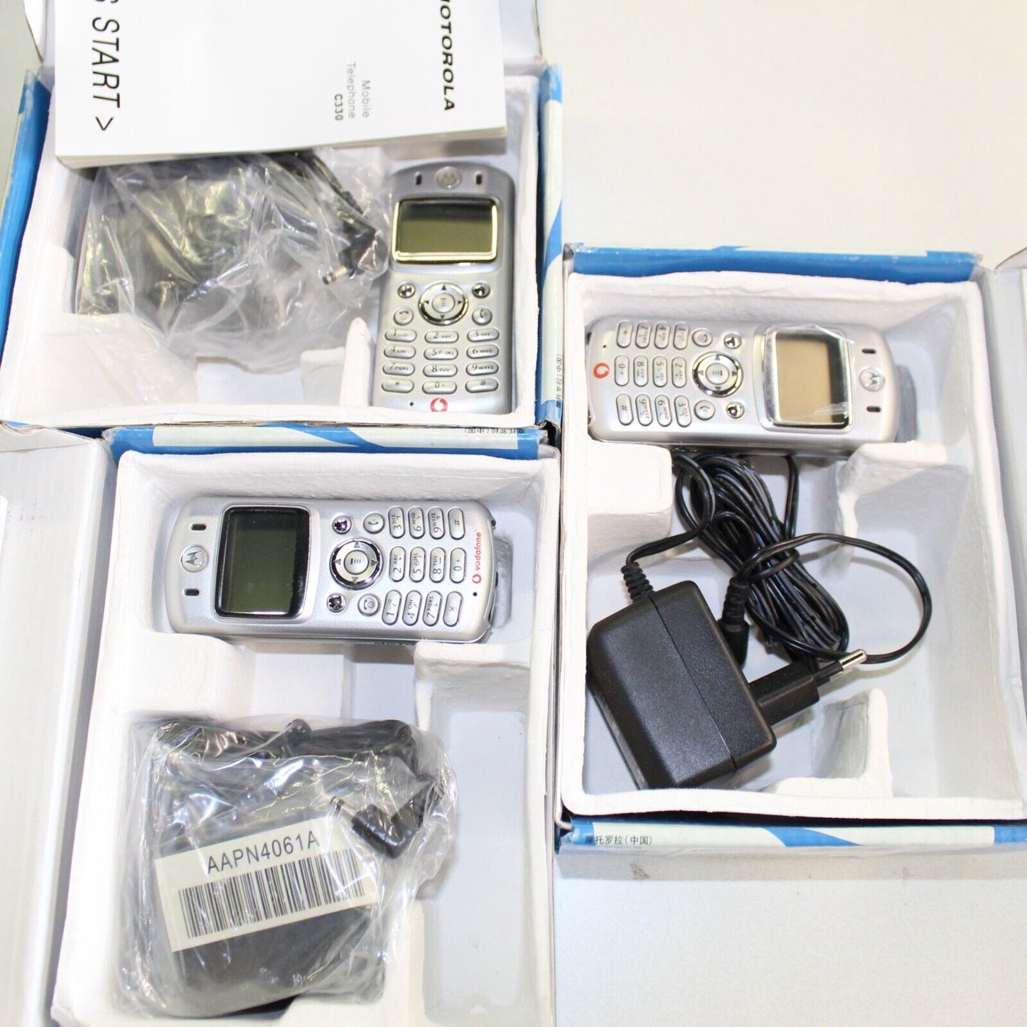 Rare Vintage Motorola C330 VodaFone Phone 3G GSM ASIS Lot of 3 Bundle