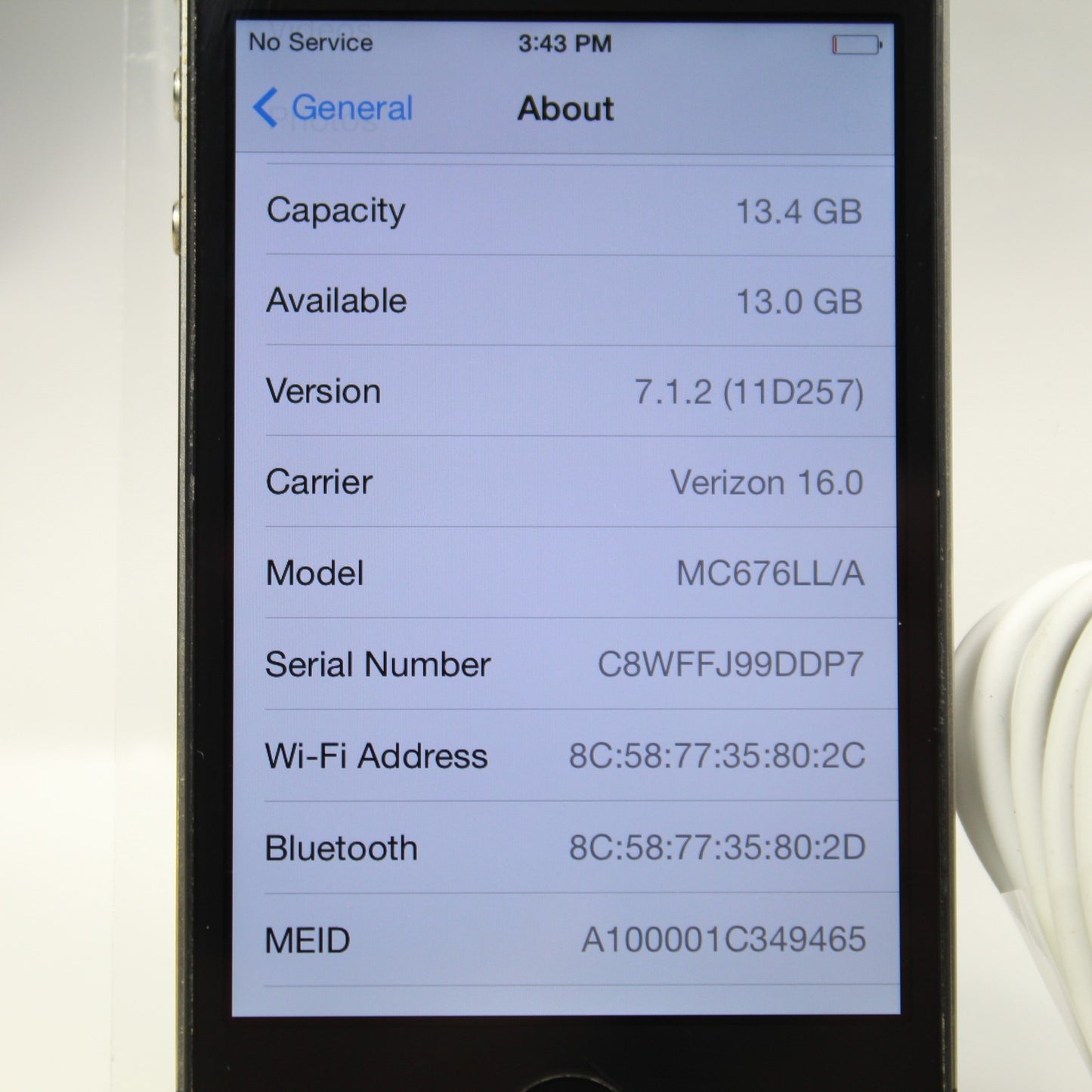 Vintage Apple iPhone 4 A1349 Unlocked Smartphone 3G Black 8GB No Sim Model IOS 7