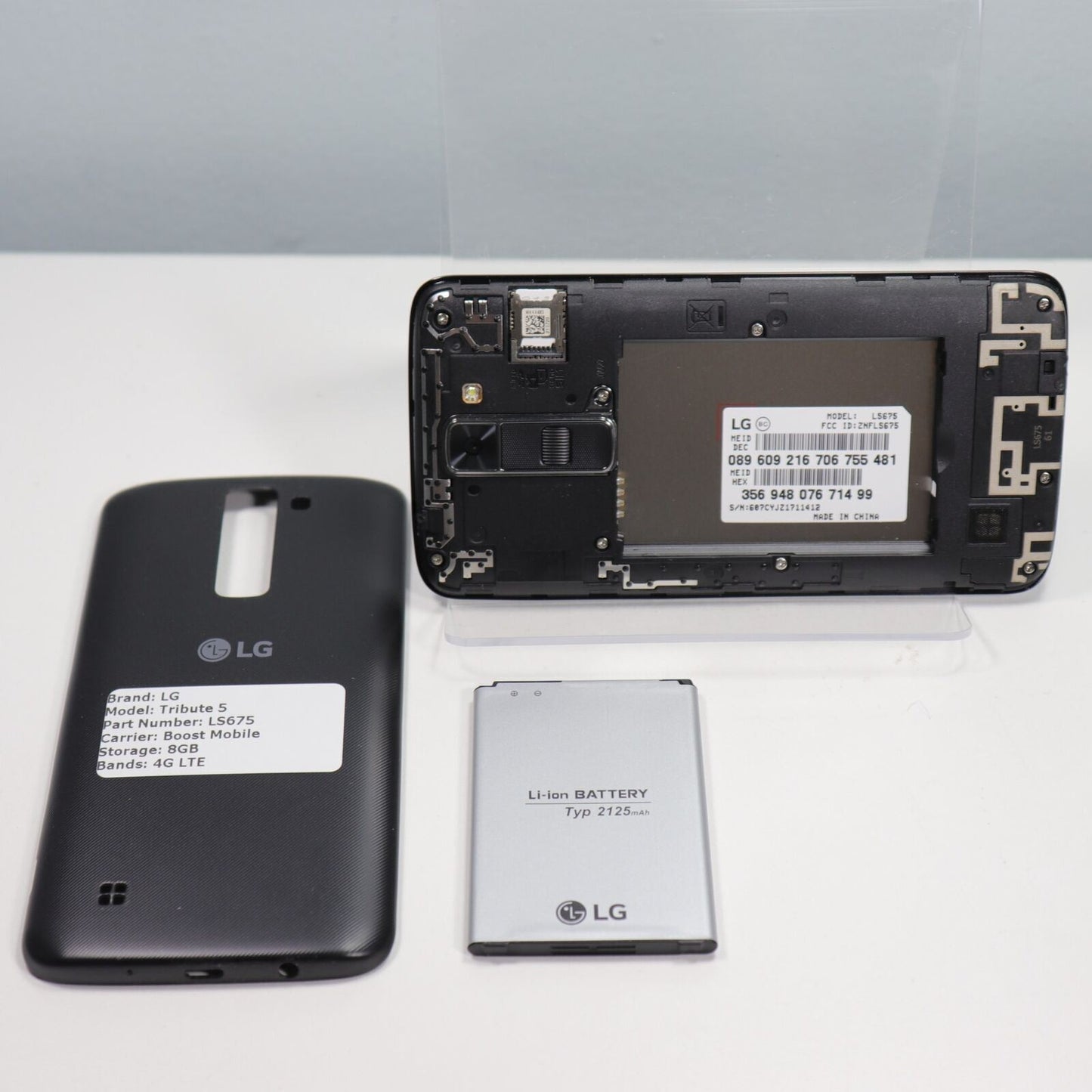 WIFI Touch Phone LG Tribute Boost Mobile 4G LTE LS678 Black 8GB
