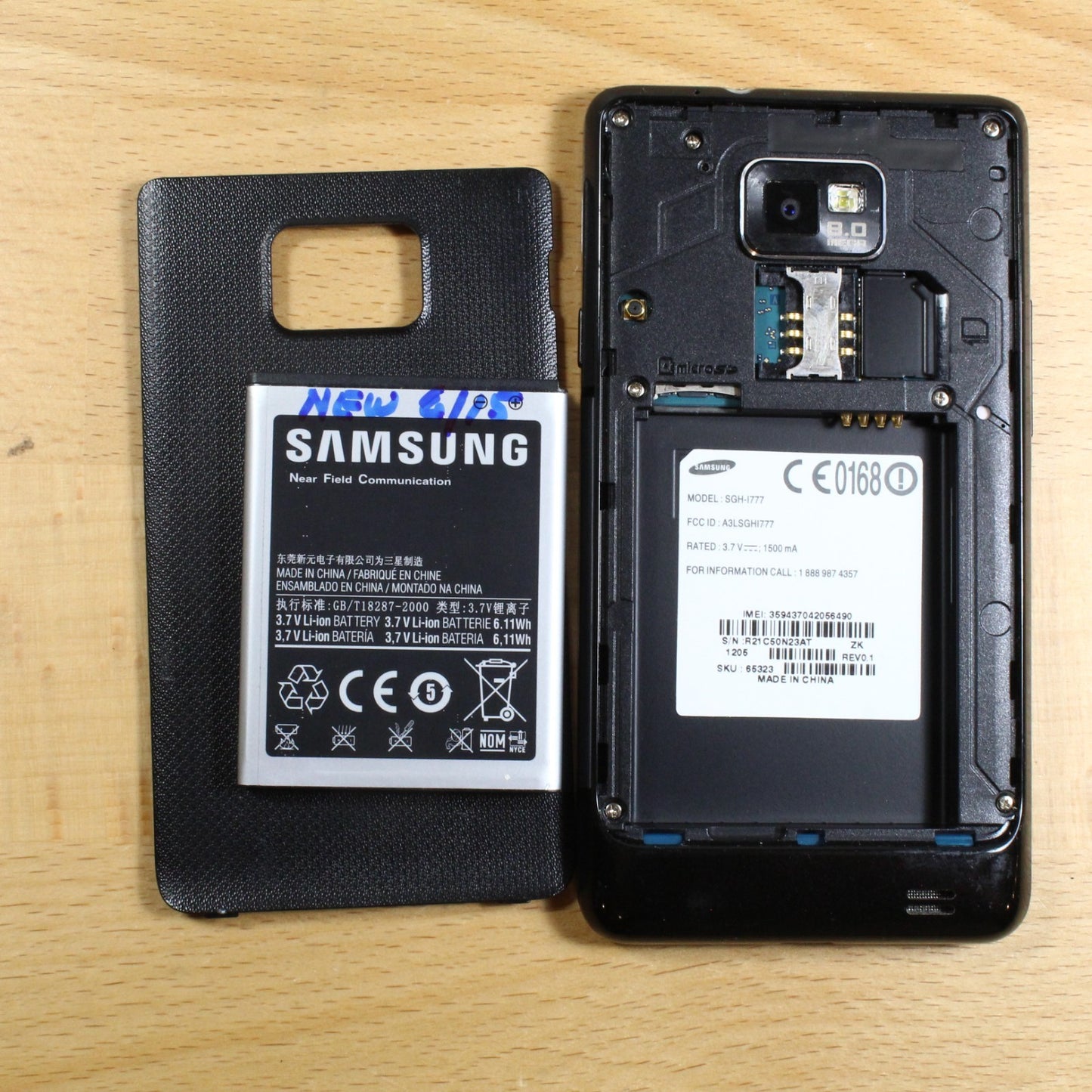 Samsung Galaxy S2 SGH-I777 AT&T Black Smartphone For Parts #385