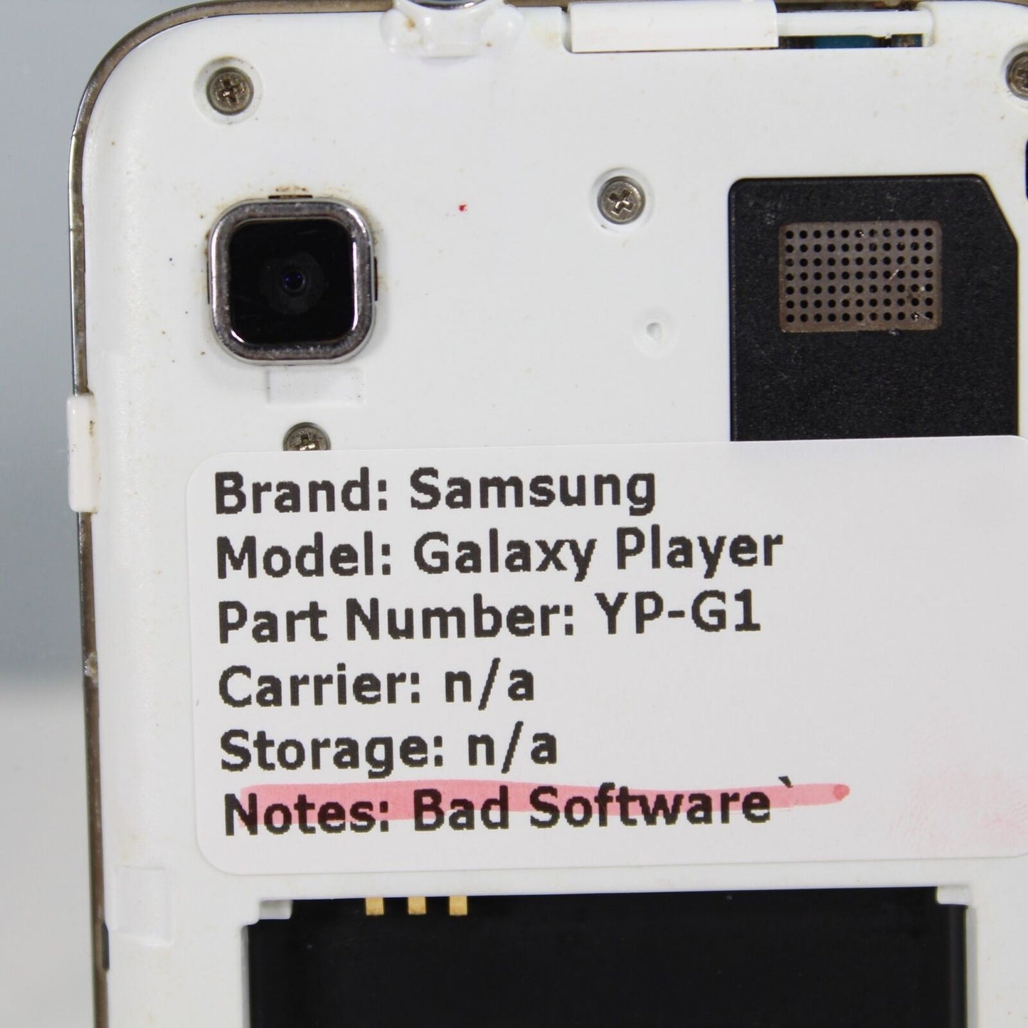 Samsung Galaxy Player YP-G1 Smartphone For Parts ASIS Gold Silver Recovery