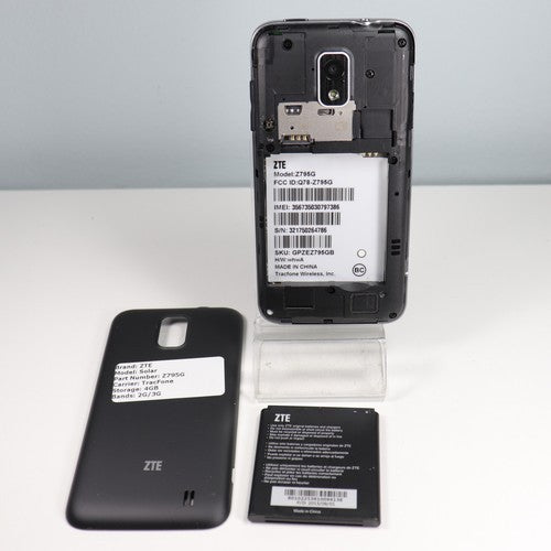 Vintage Classic Rare ZTE Solar TracFone 3G Smartphone Z795G Black 4GB Collector