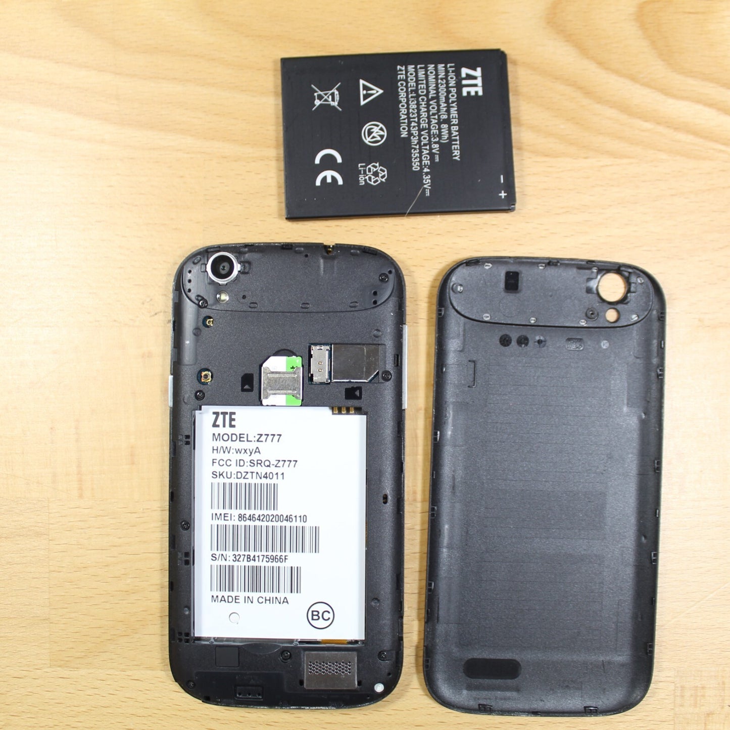 ZTE Grand X Z777 Cricket Smartphone Black For Parts Untested 074