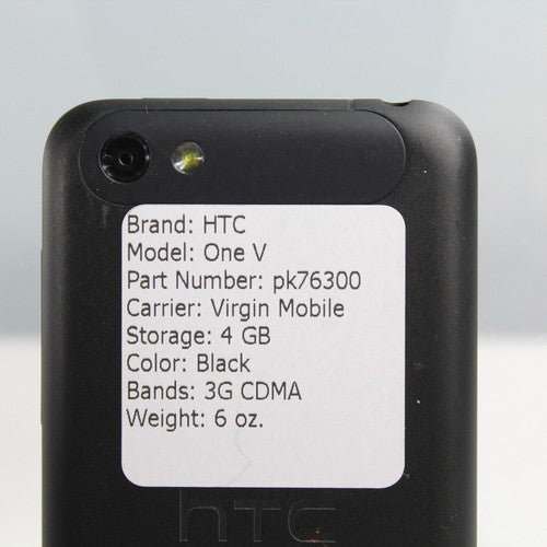 Vintage Beats by Dr. Dre HTC One V PK76300 Virgin Mobile 4GB Smartphone Black