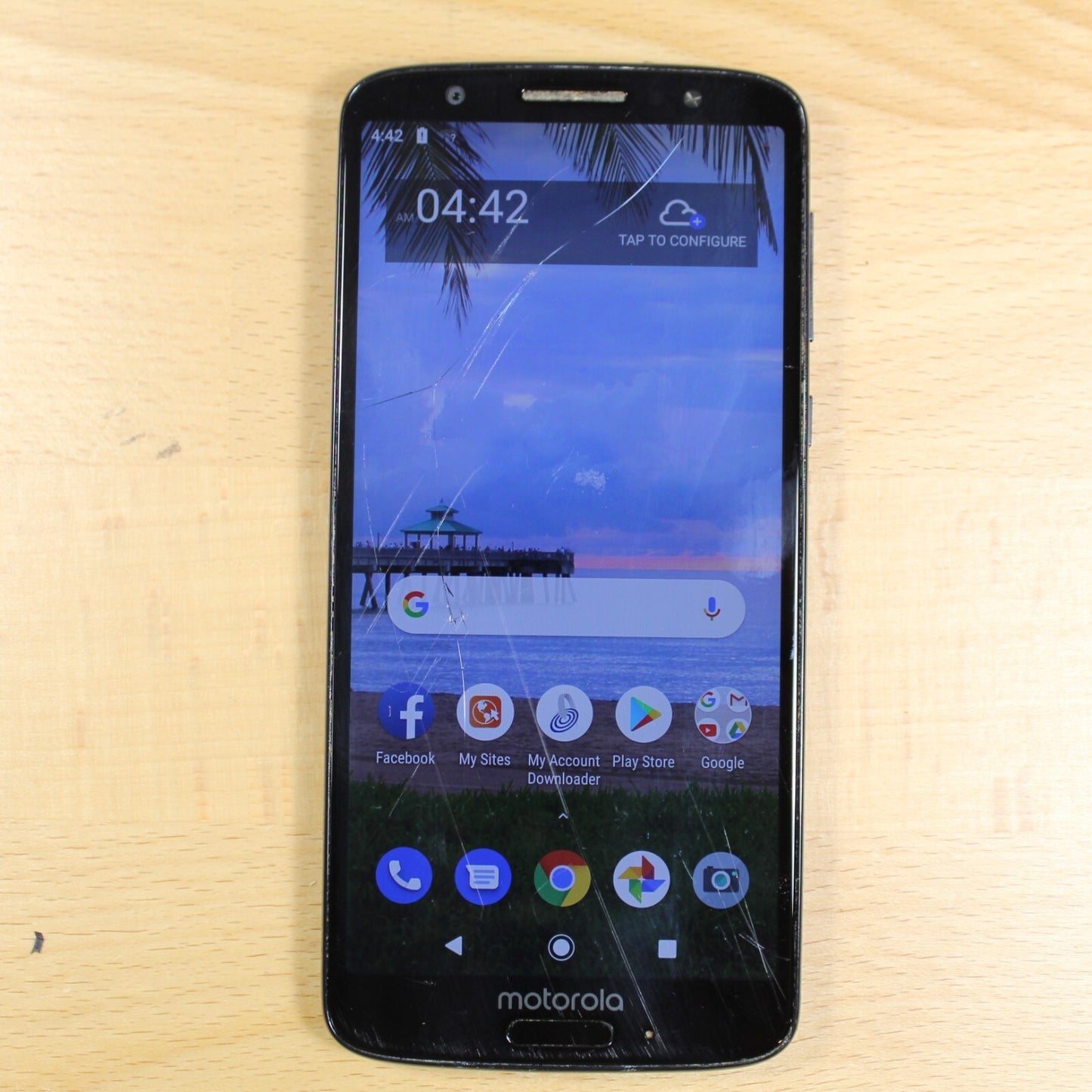 Motorola G6 XT1925DL TracFone 32GB Black Smartphone Good #236
