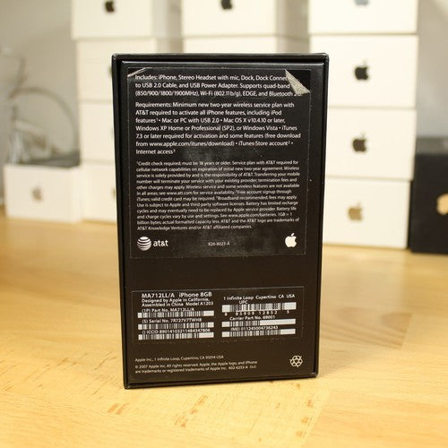 Very Rare Apple iPhone 1st Generation IOS 1 A1203 8GB AT&T In Box Collectible