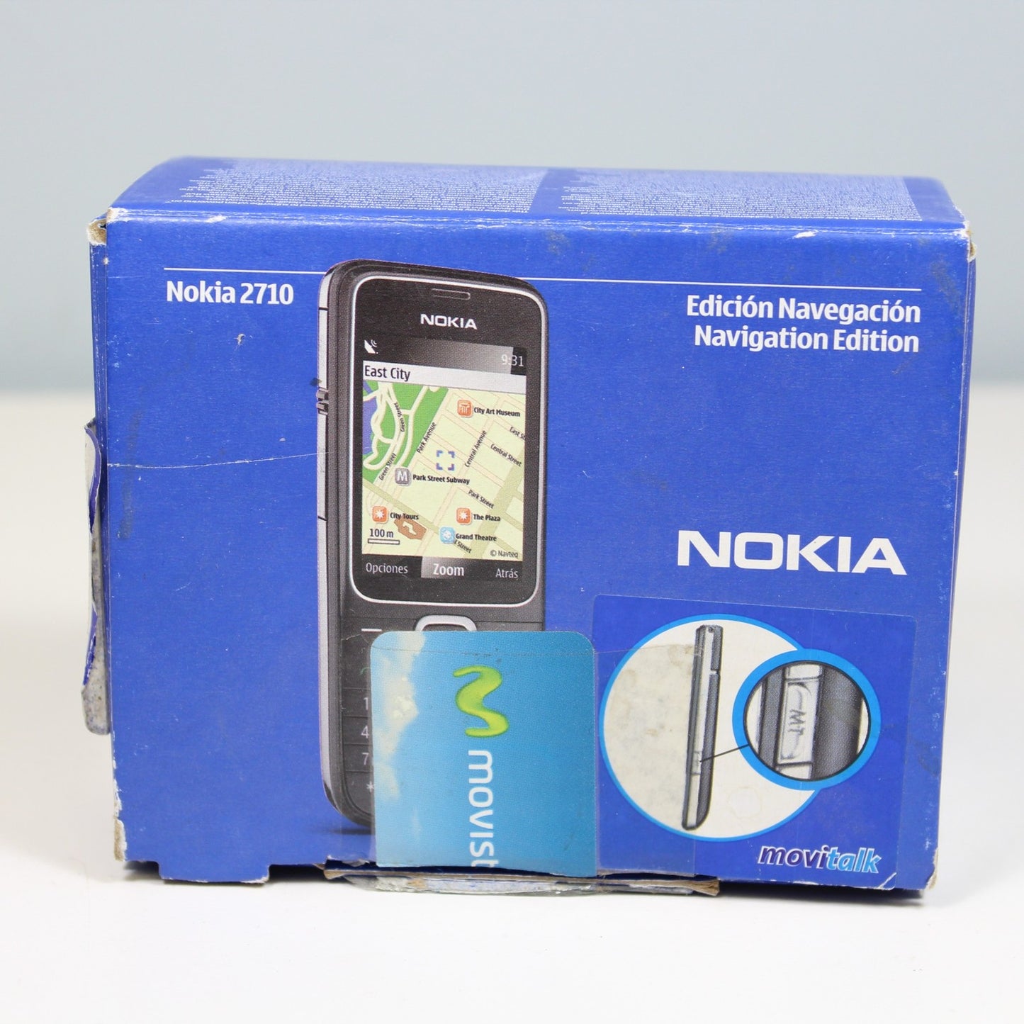 Rare Vintage Nokia 2710 Movistar Phone International Black In Box Collectible