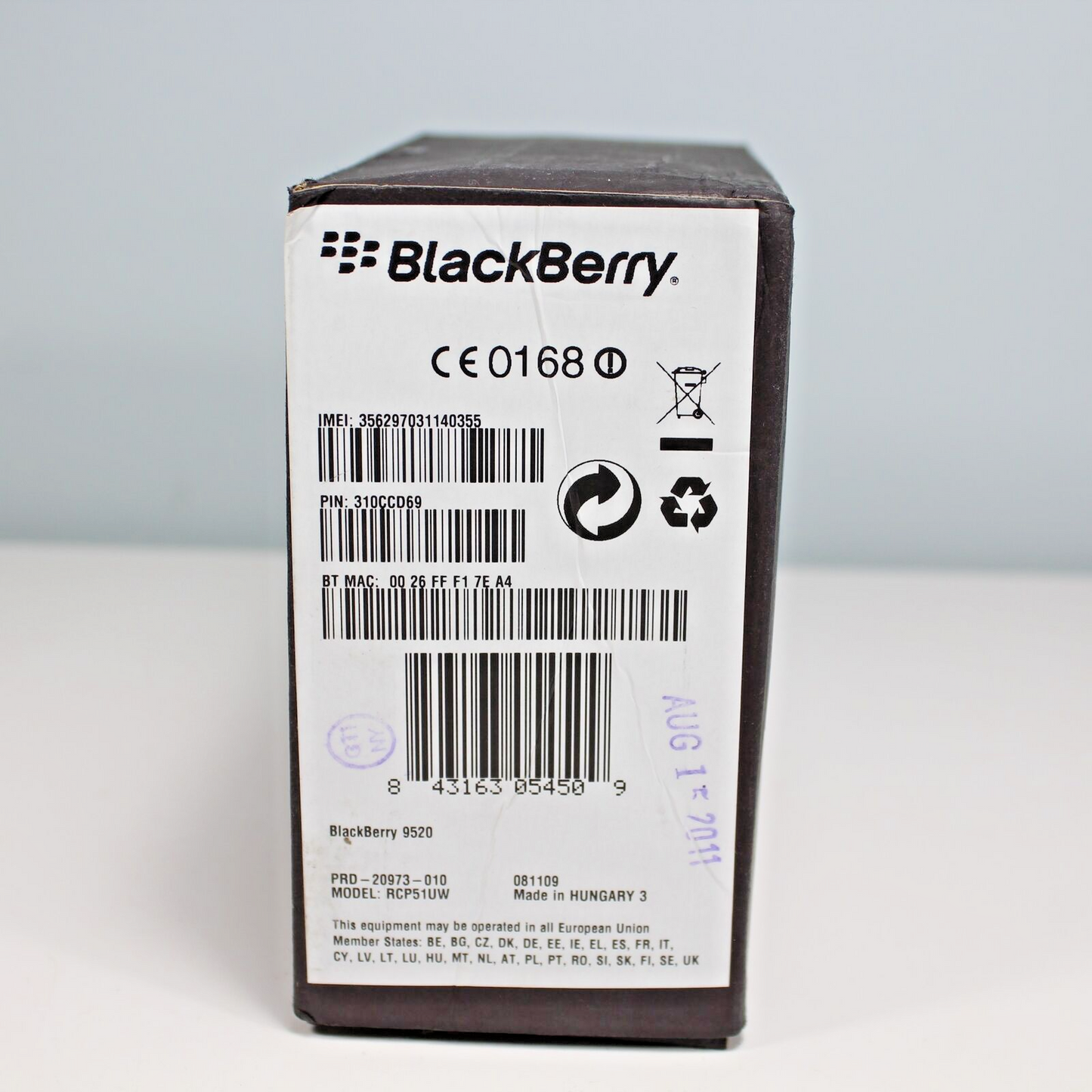 Vintage Blackberry Storm 2 9520 Vodafone Smartphone Black 2009 In Box Complete