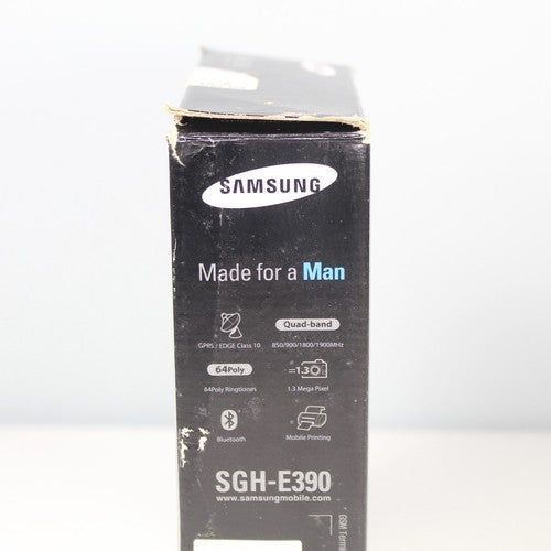 Rare Vintage Samsung SGH-E390 Slider Phone GSM 3G Black In Box Complete