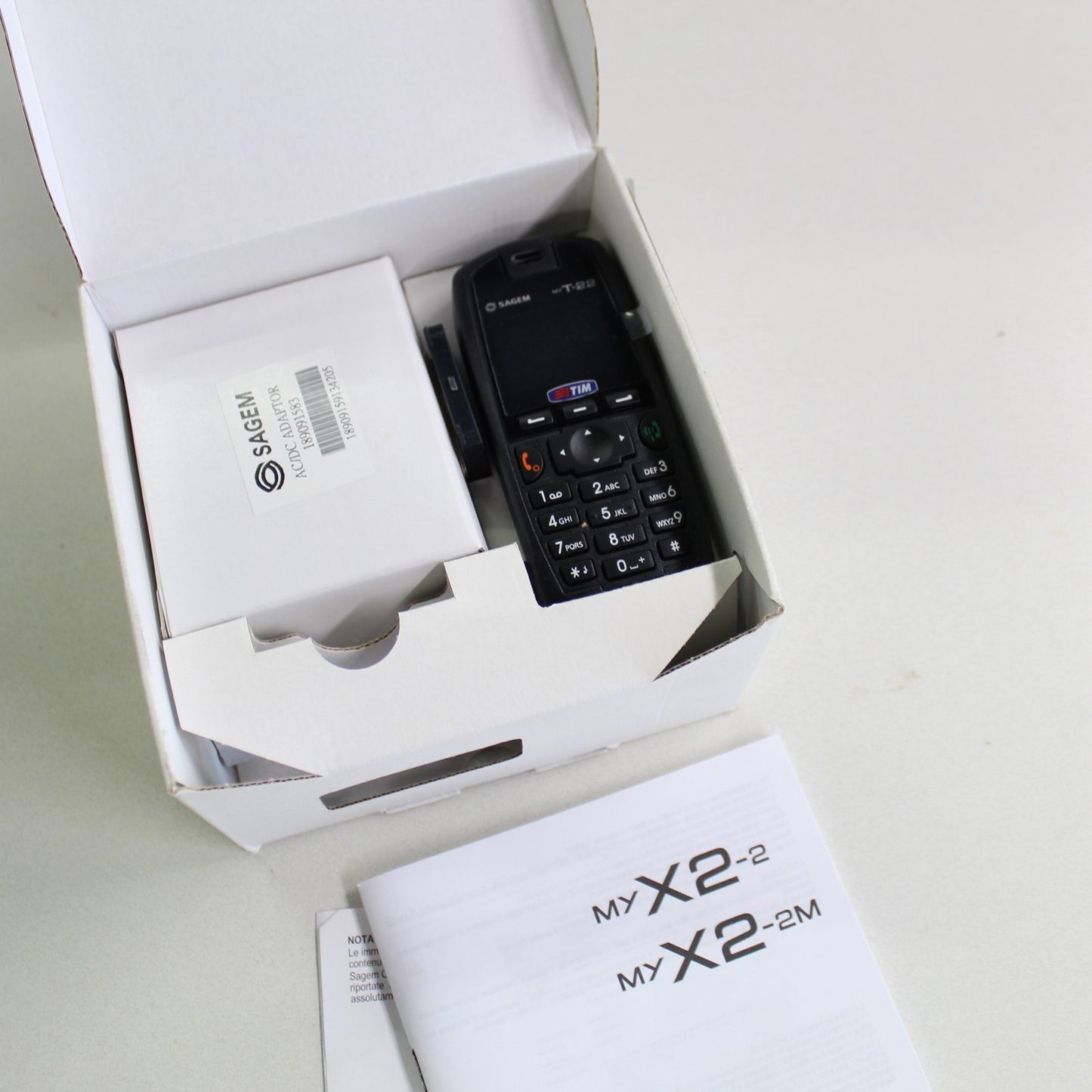 SAGEM myT-22 myX2-2 (TIM) Cellphone Black, Vintage International