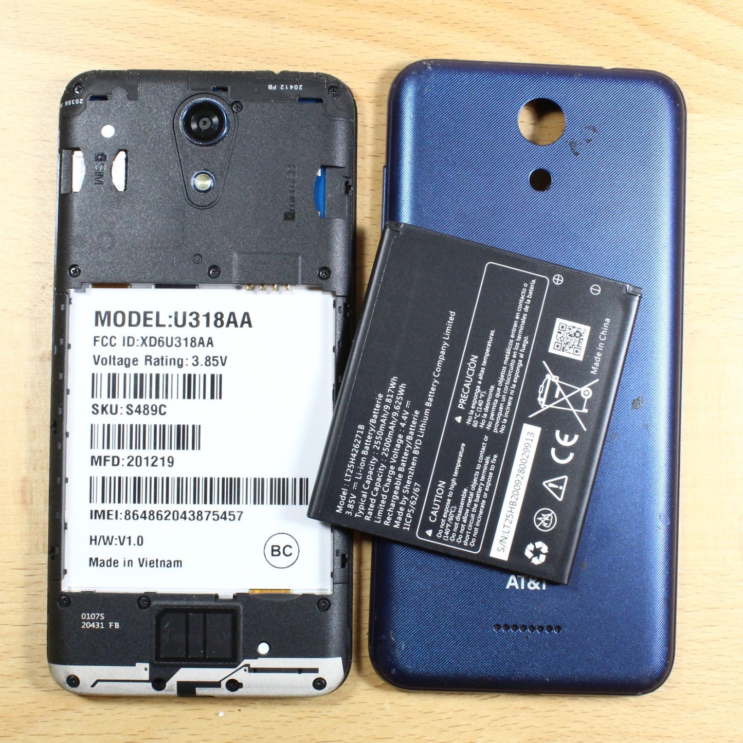 AT&T Calypso U318AA Blue Smartphone For Parts #416