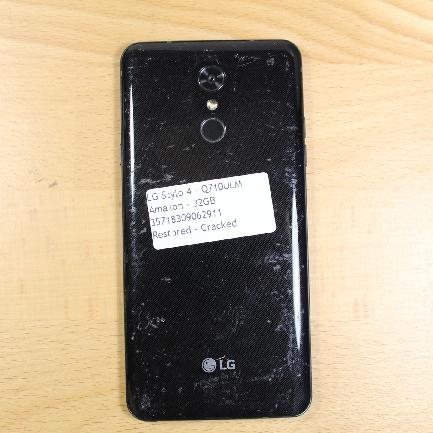 LG Stylo 4 Amazon Q710ULM 32GB Smartphone Black Good #153