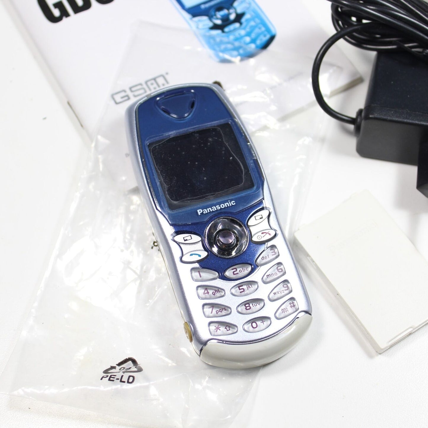 Rare Vintage Panasonic EB-GD68 Phone International Silver In Box Collectible