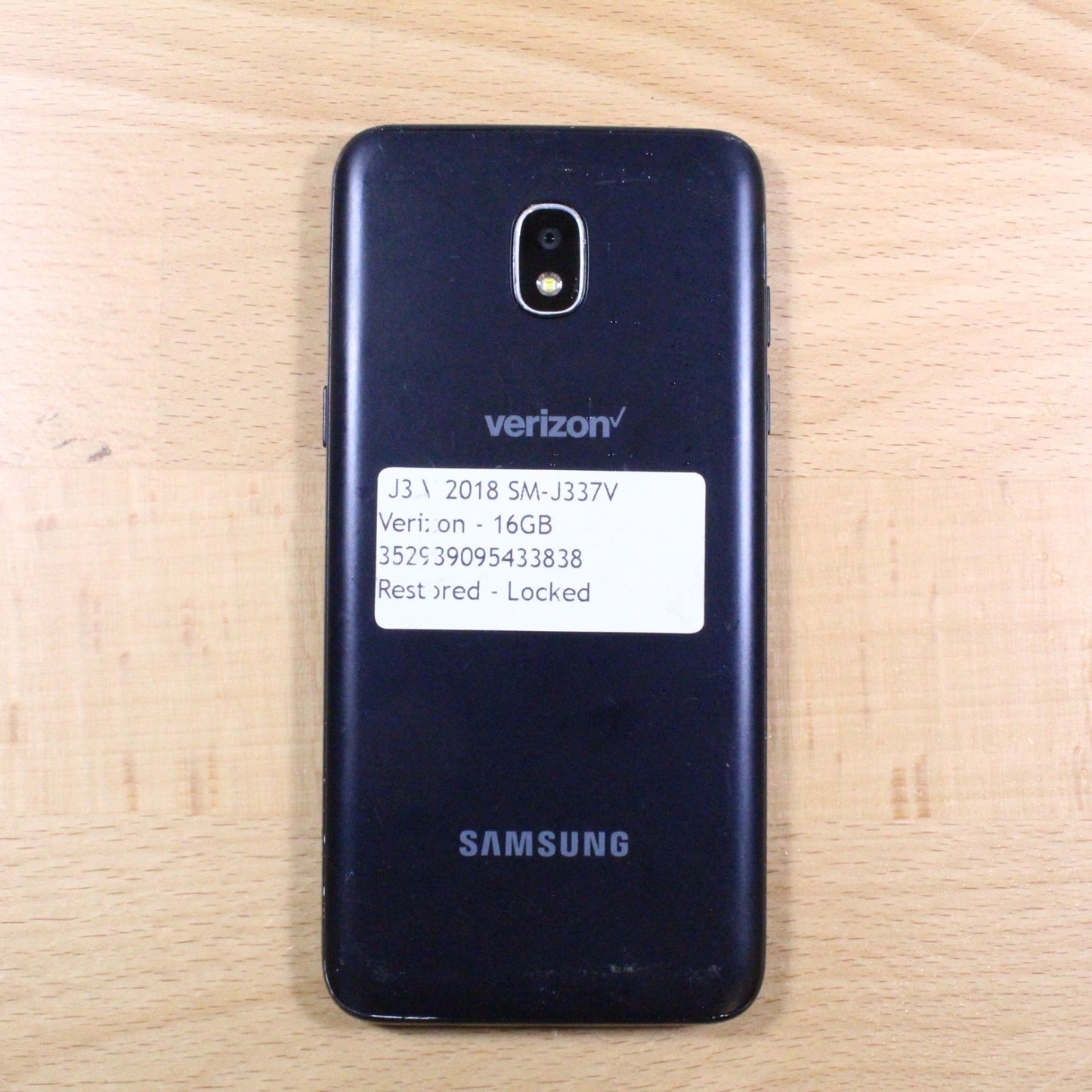 Samsung J3 J337V Verizon Black Smartphone For Parts #330