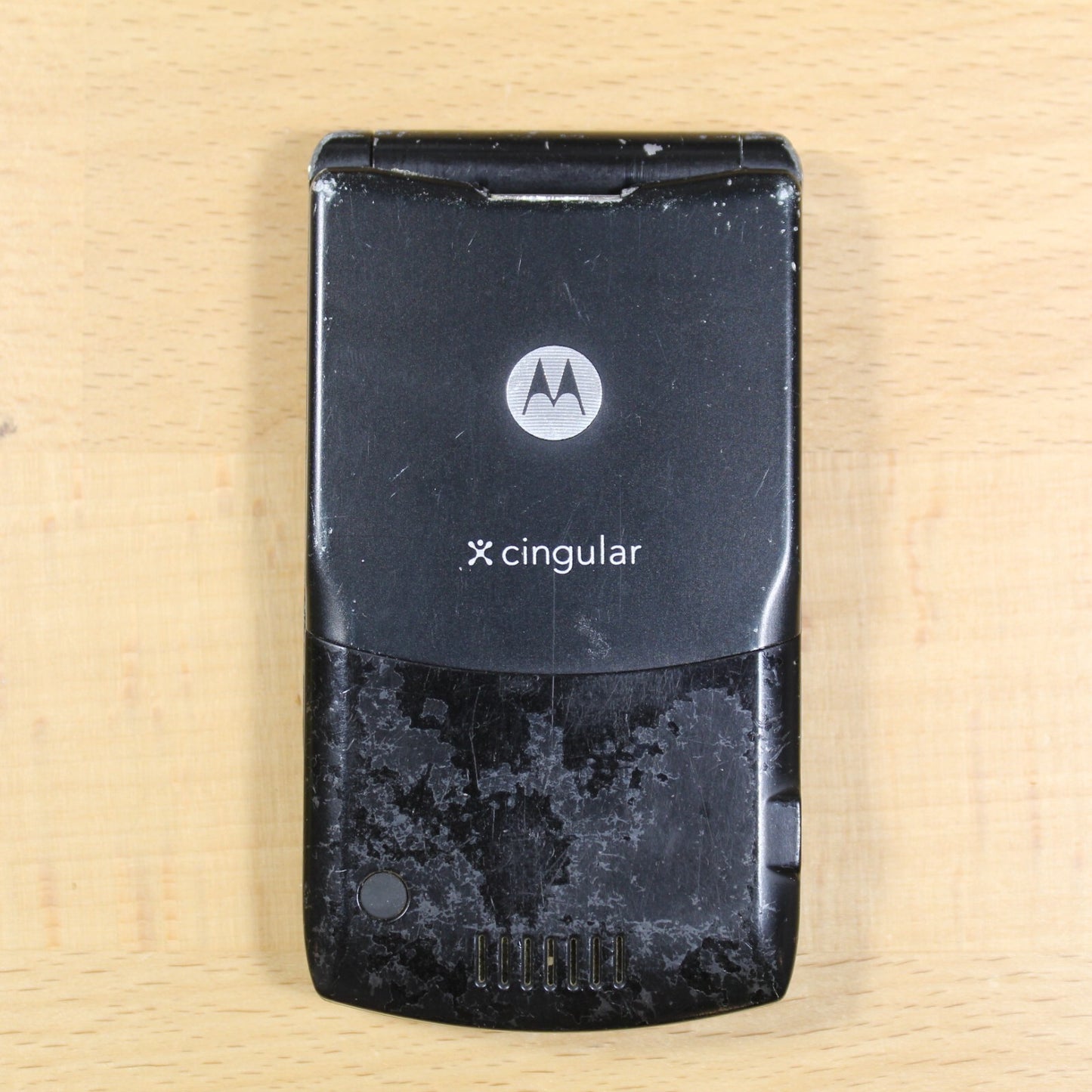 Vintage Motorola RAZR V3 AT&T Black Cell Phone Untested For Parts