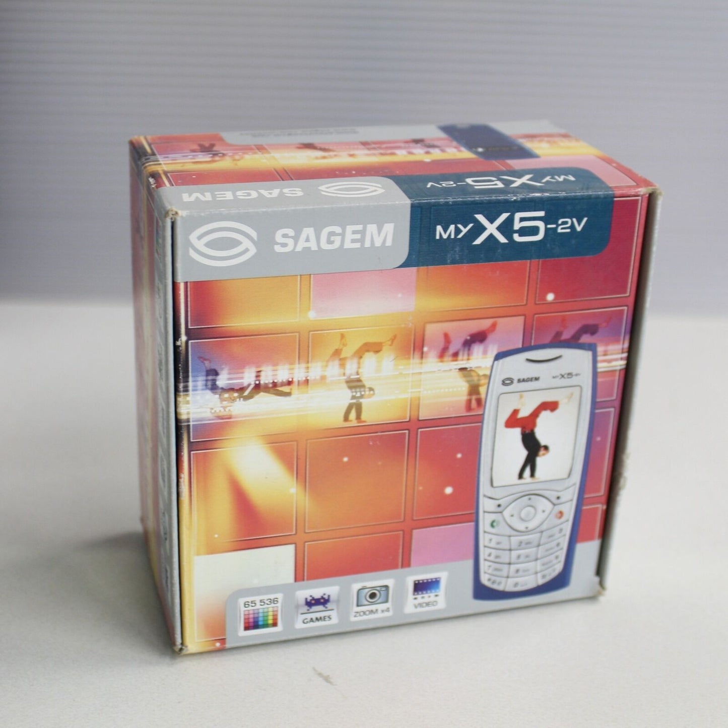 Rare Vintage SAGEM myX5-2v TIM Phone Silver International In Box Collectible
