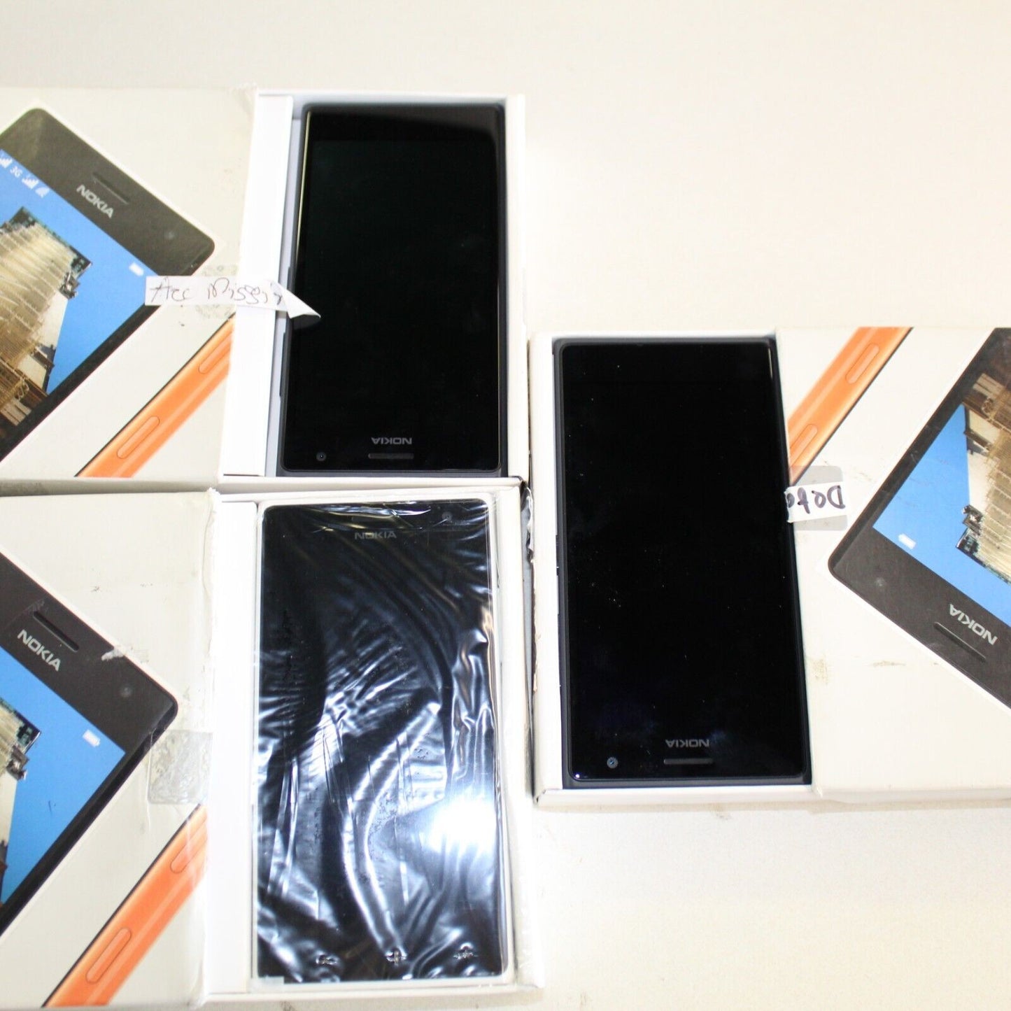 3 Vintage Nokia Lumia 730 Dual SIM Phone 4G Black ASIS Broken For Parts