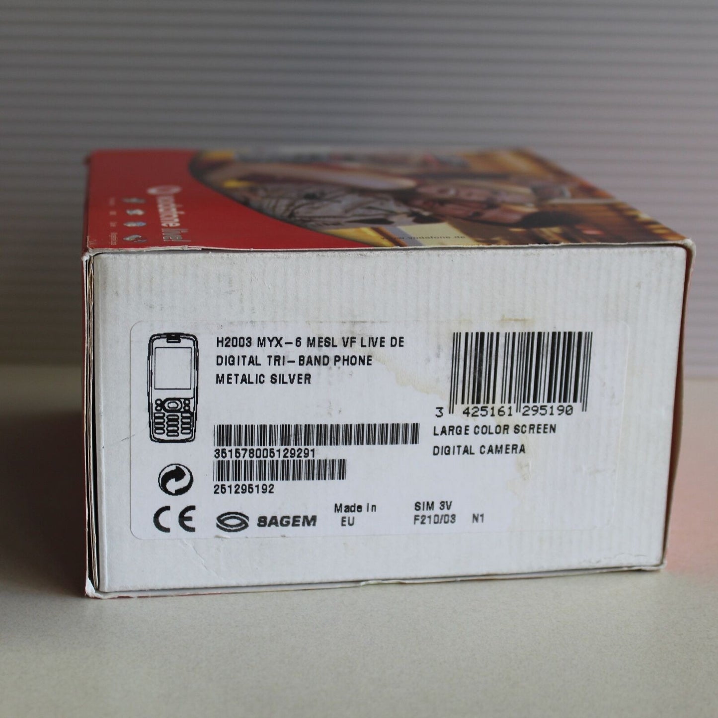 Rare Vintage SAGEM my X-6 VodaFone Phone Silver International In Box Collectible