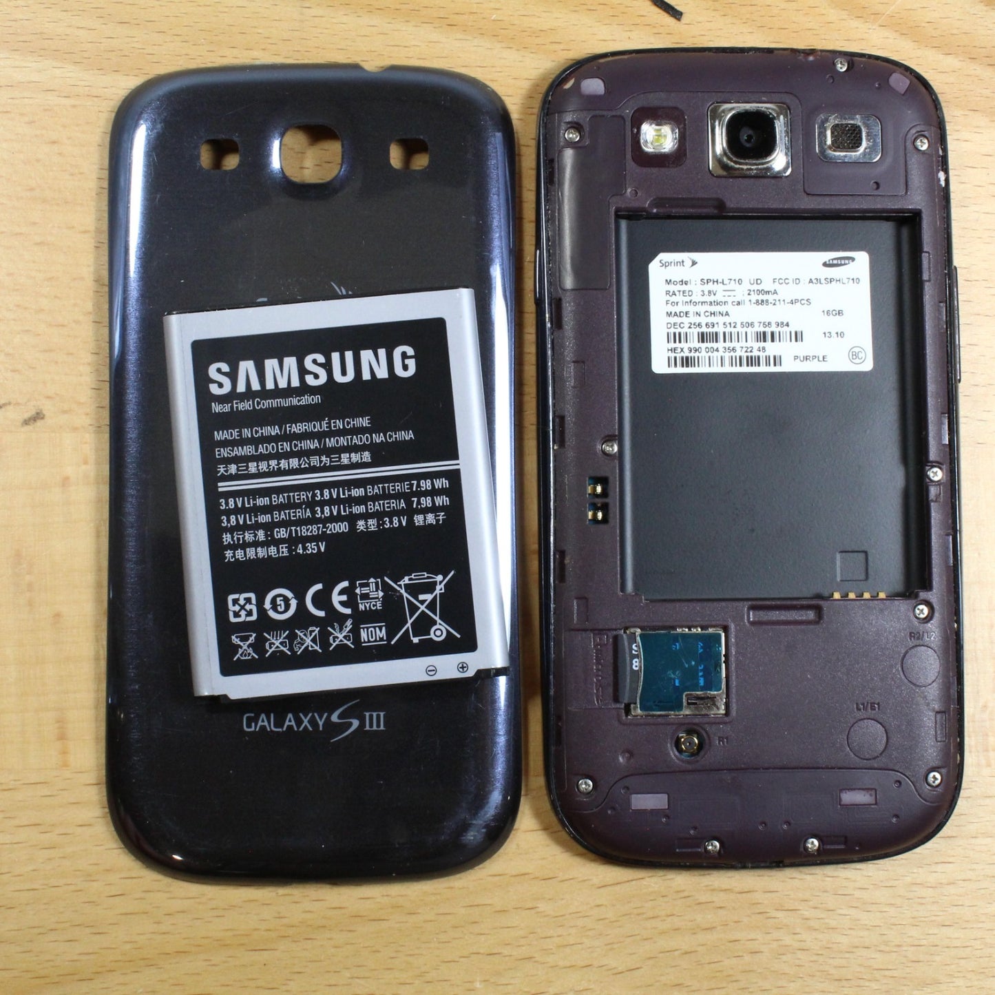 Samsung Galaxy S3 SPH-L710 Sprint White Smartphone For Parts #393