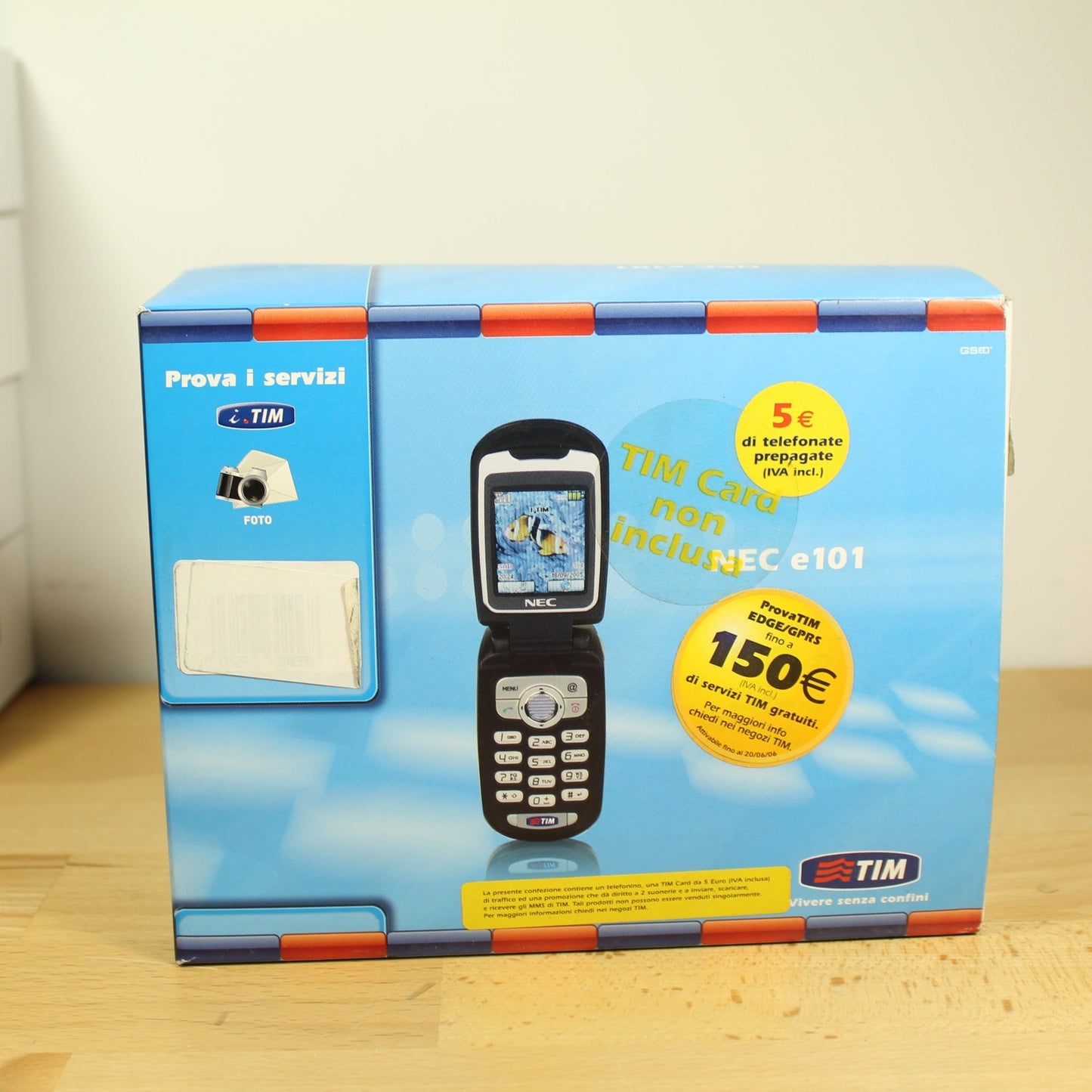 Rare Vintage NEC e101 TIM Phone International In Box Collectible Italian