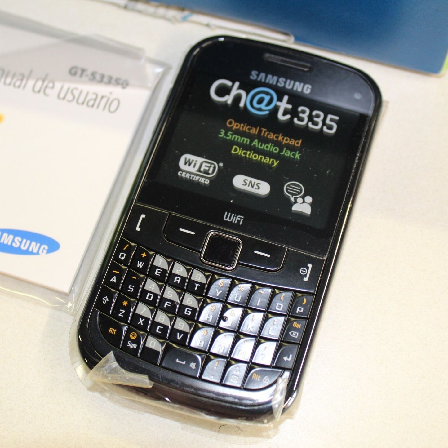 Rare Vintage Samsung Ch@t 335 GT-S3350 Movistar Phone Black In Box Collectible