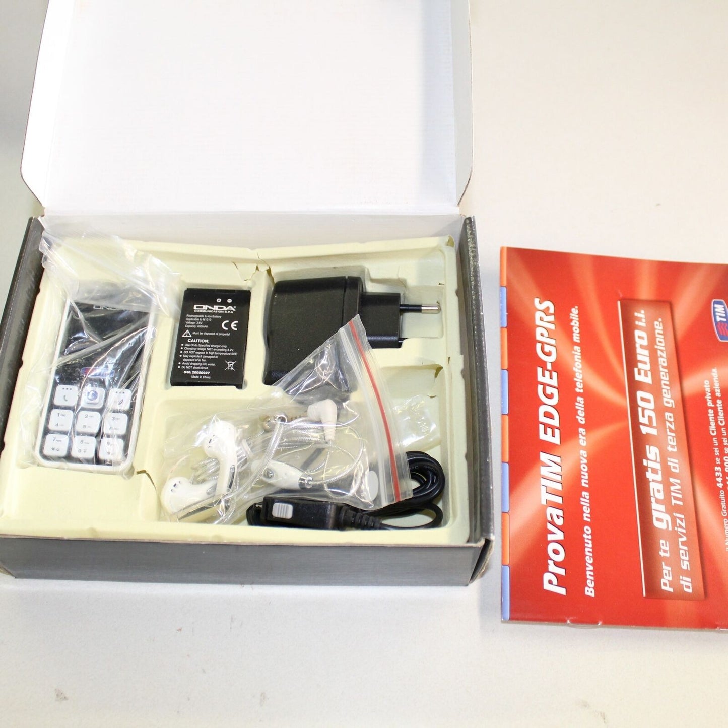 Rare Vintage ONDA N1010 TIM Phone International GSM Italian Black In Box