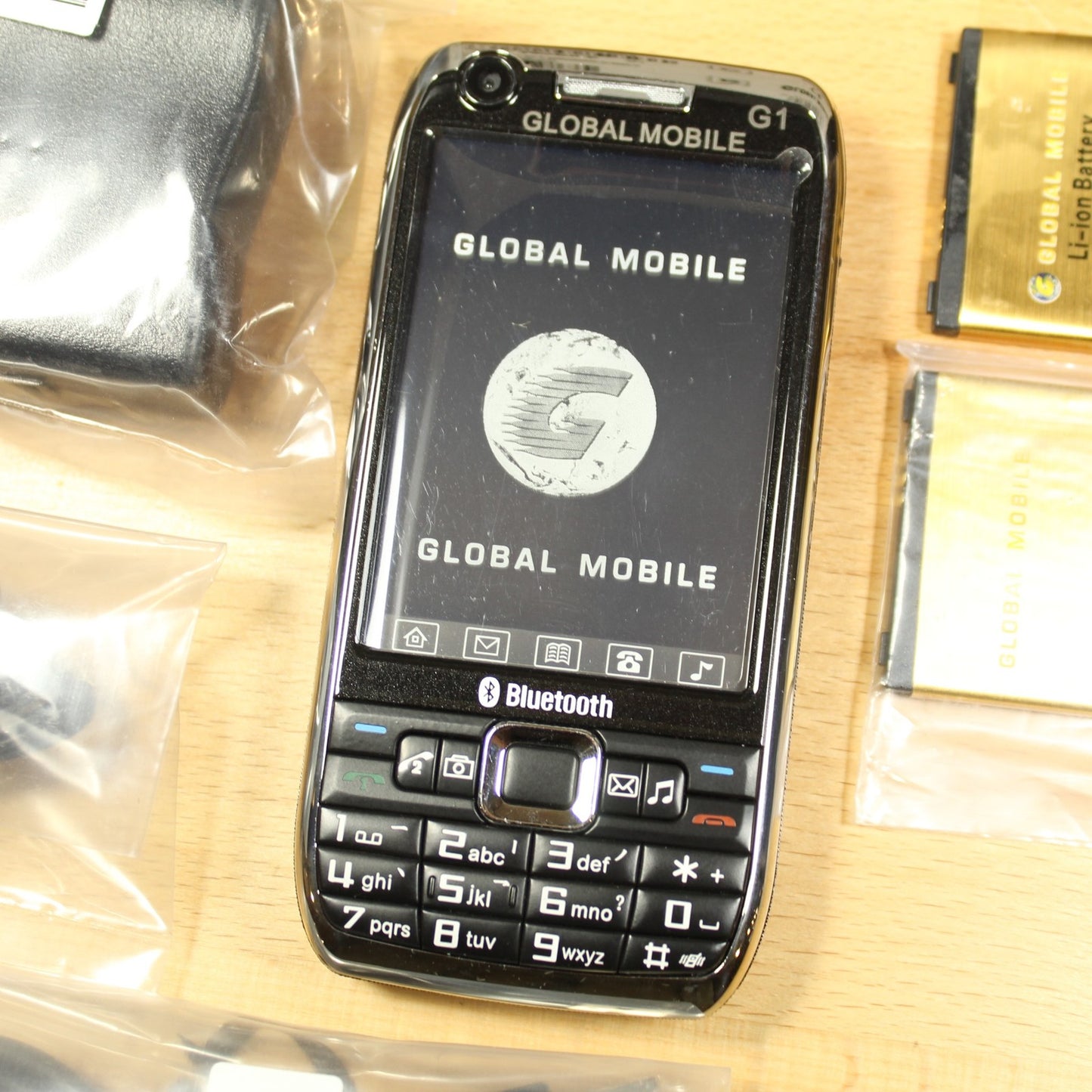 Rare Vintage Global Mobile G1 Unlocked Phone Black In Box Collectible Bundle