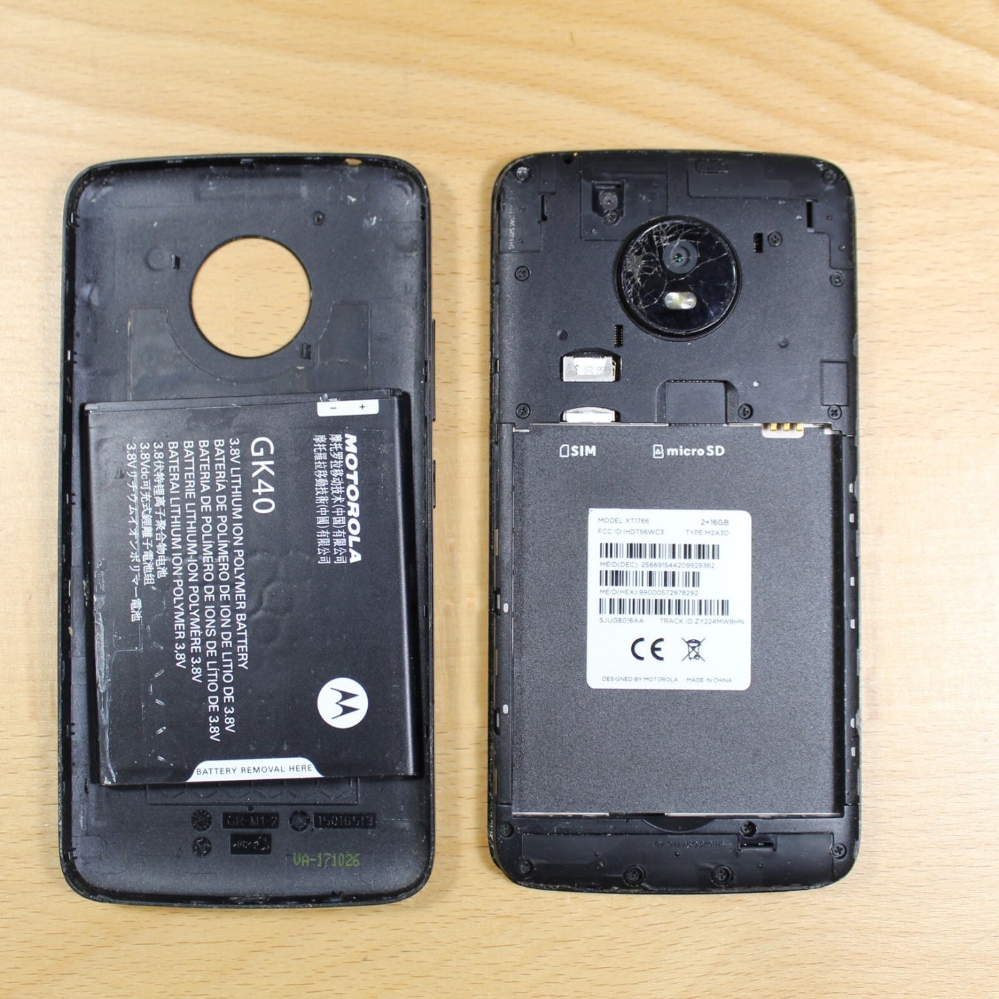 Motorola Moto E4 XT1766 Smartphone For Parts Untested #190