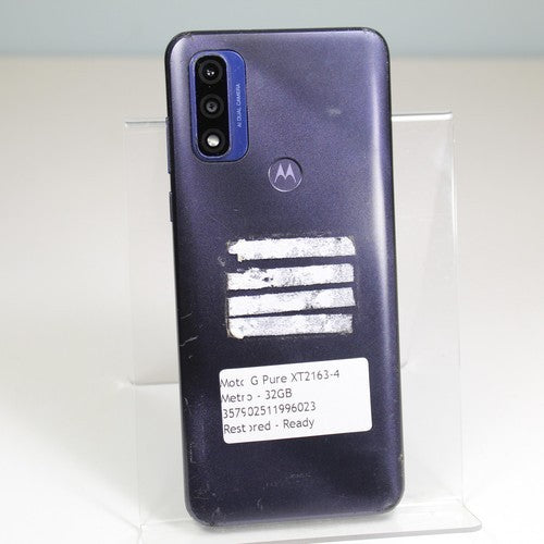 Motorola Moto G Pure XT2163-4 MetroPCS Smartphone Blue 32GB For Parts Repair