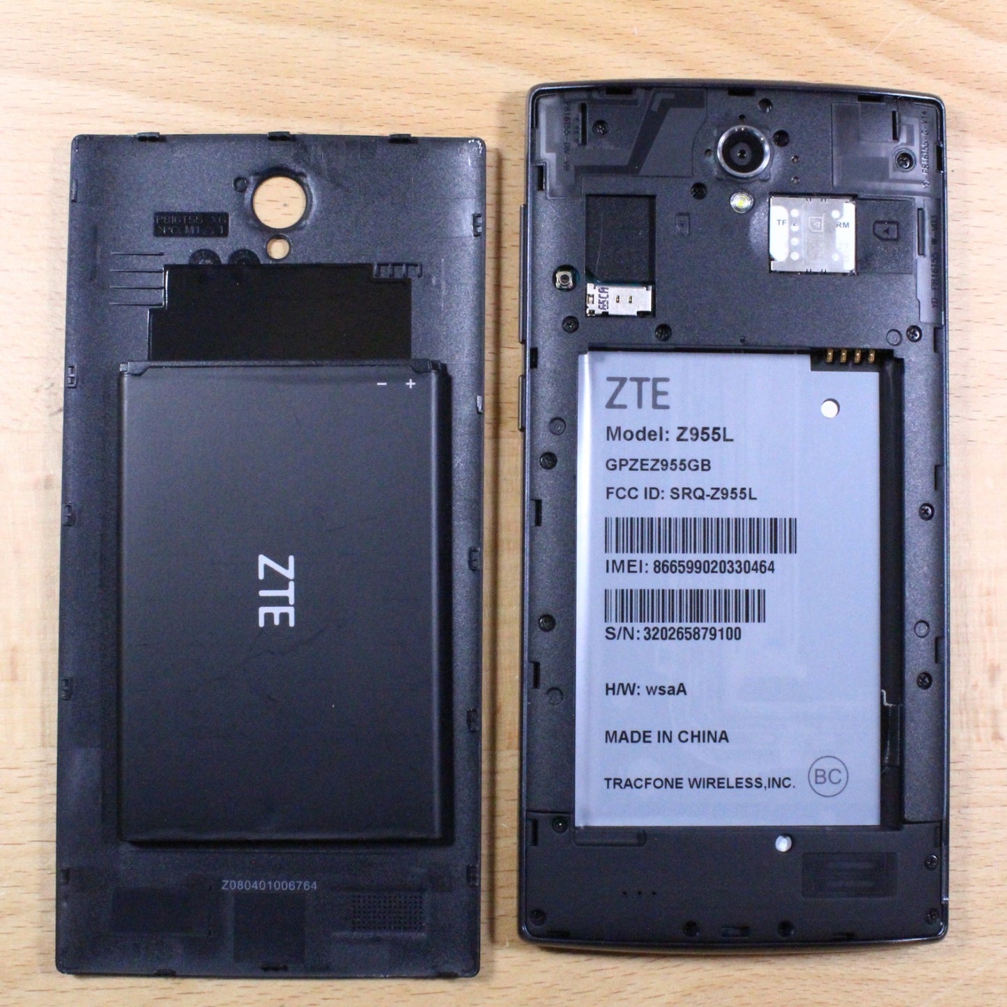 Z955L Z Max 2 Tracfone Black Smartphone Good #313