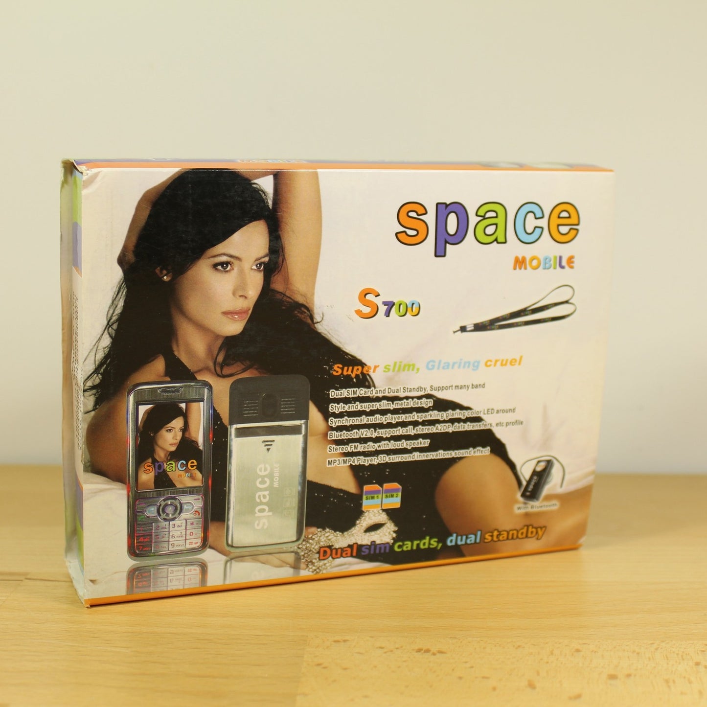 Rare Vintage Space Mobile S700 Unlocked Phone Black In Box Collectible Bundle