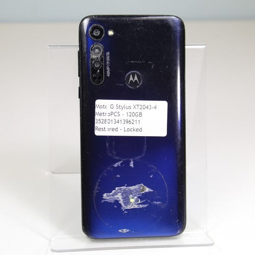 Motorola Moto G Stylus XT2043-4 MetroPCS Smartphone Black 120GB For Parts