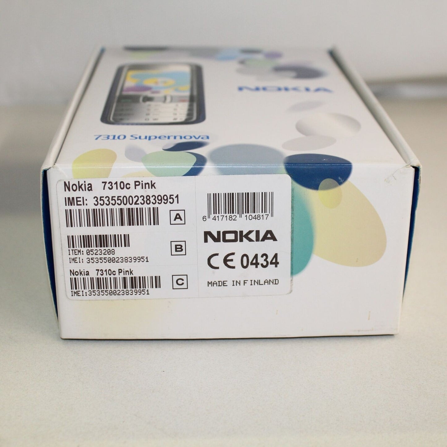 Rare Vintage Nokia 7310 Supernova Pink Phone International In Box Complete