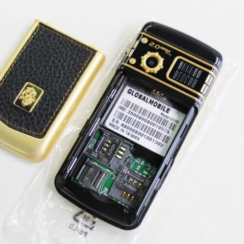 Unlocked Smartphone Luxury Gold Global Mobile G100 3Unlocked GSM Worldwide