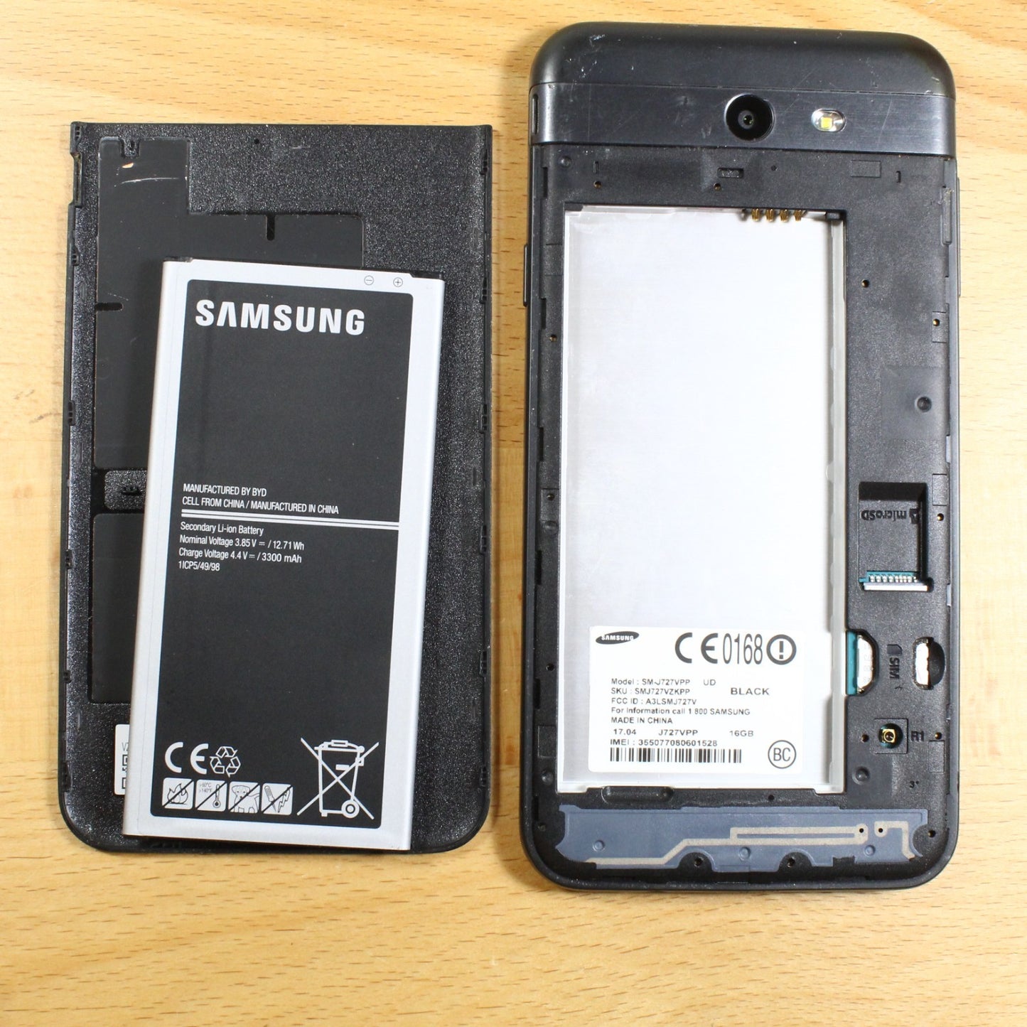 Samsung Galaxy J7 SM-J727VPP Black Smartphone For Parts #384