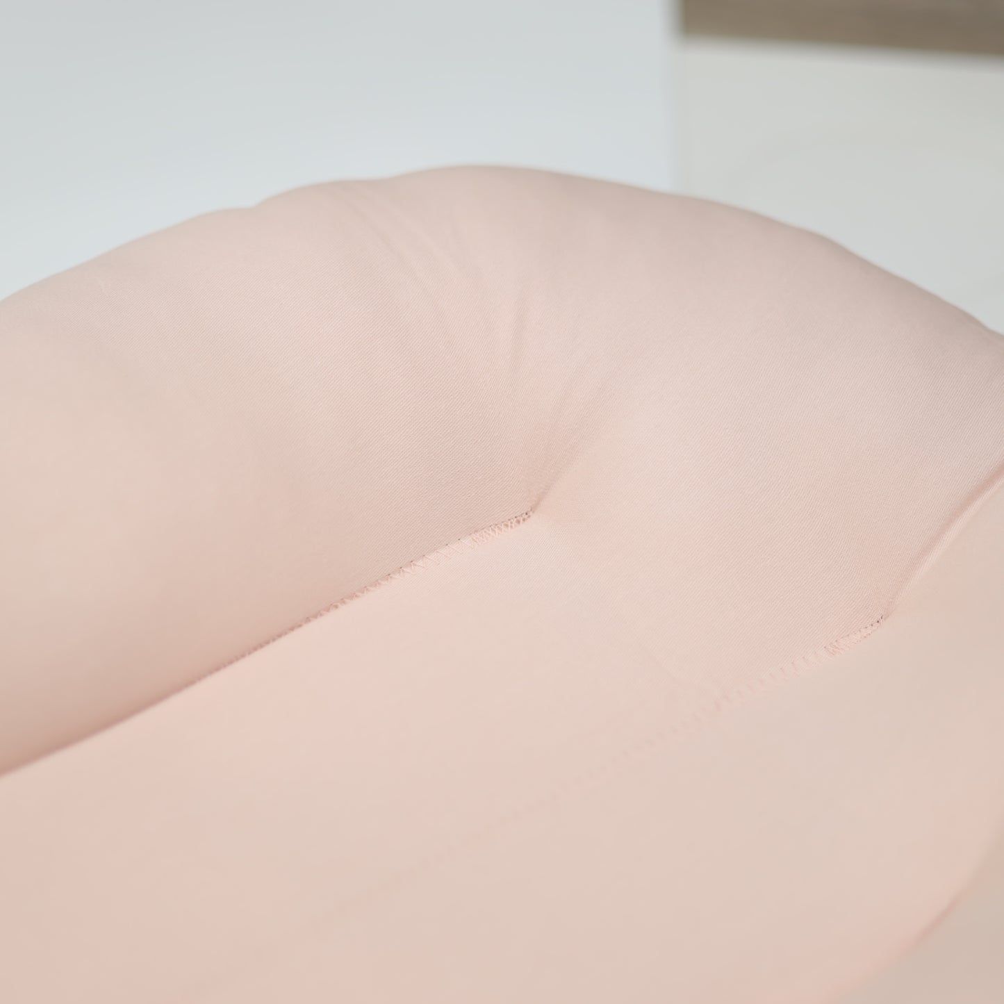 Top view of Snuggle Me Organic infant lounger – cozy organic cotton baby bed