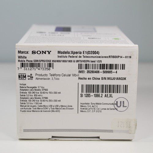Rare Sony Xperia E1 Movistar Phone White FIFA World Cup Brazil 2010 Edition