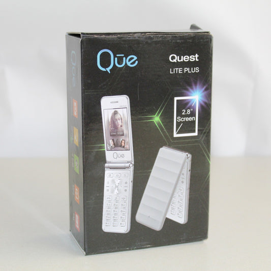 Rare Vintage Quest Lite PLUS QUE Phone International Silver Collectible In Box