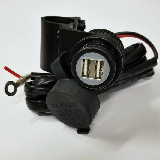 USB 12V Power Adapter Addon For Handlebars on bike motorcycles and beyond