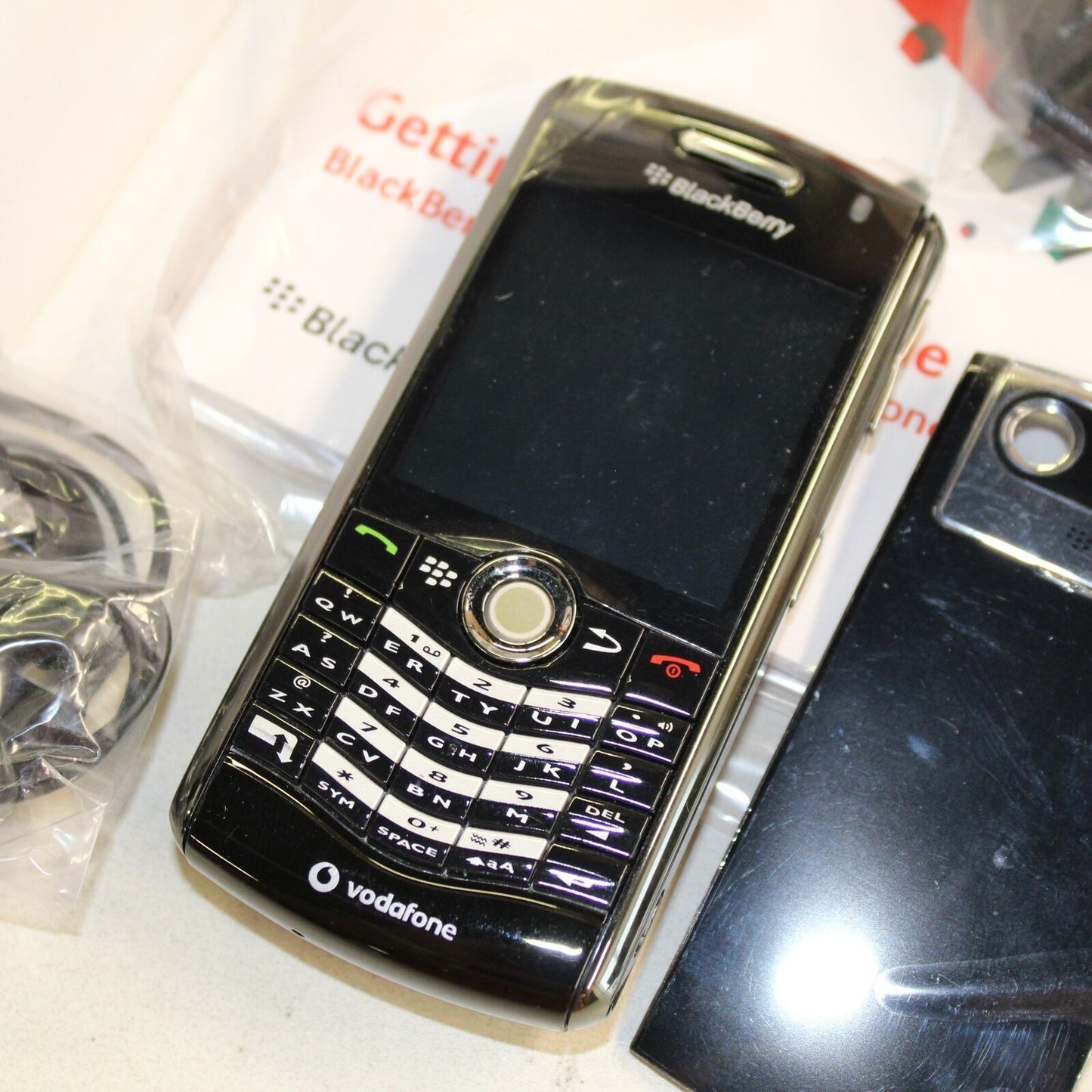 Rare Vintage Blackberry Pearl 8110 Vodafone Phone Black In Box