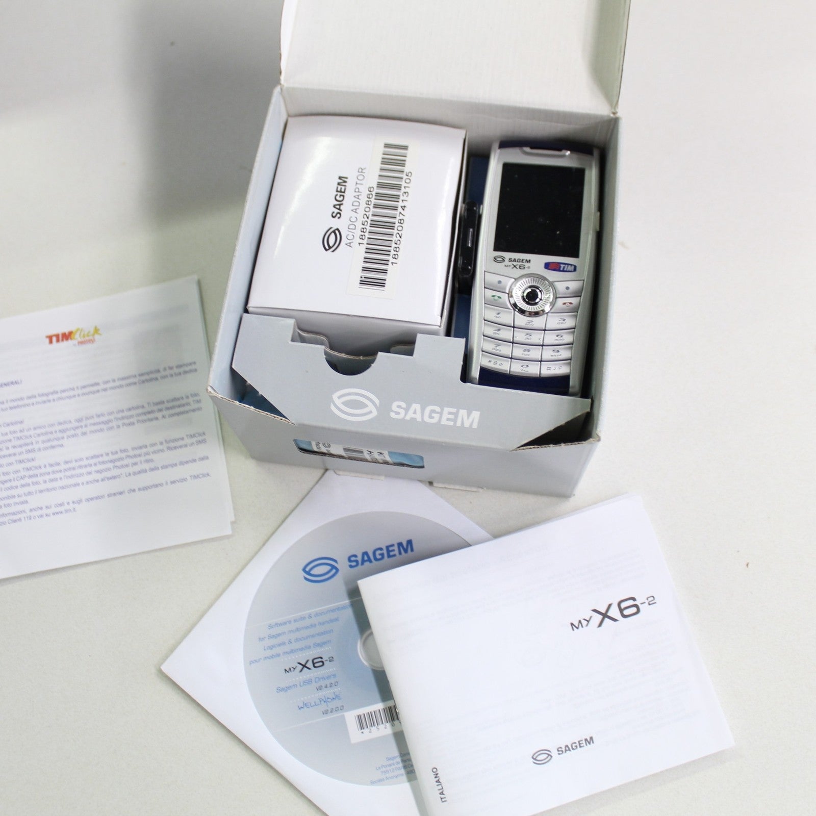 Rare Vintage SAGEM myX6-2 Phone White International In Box Complete