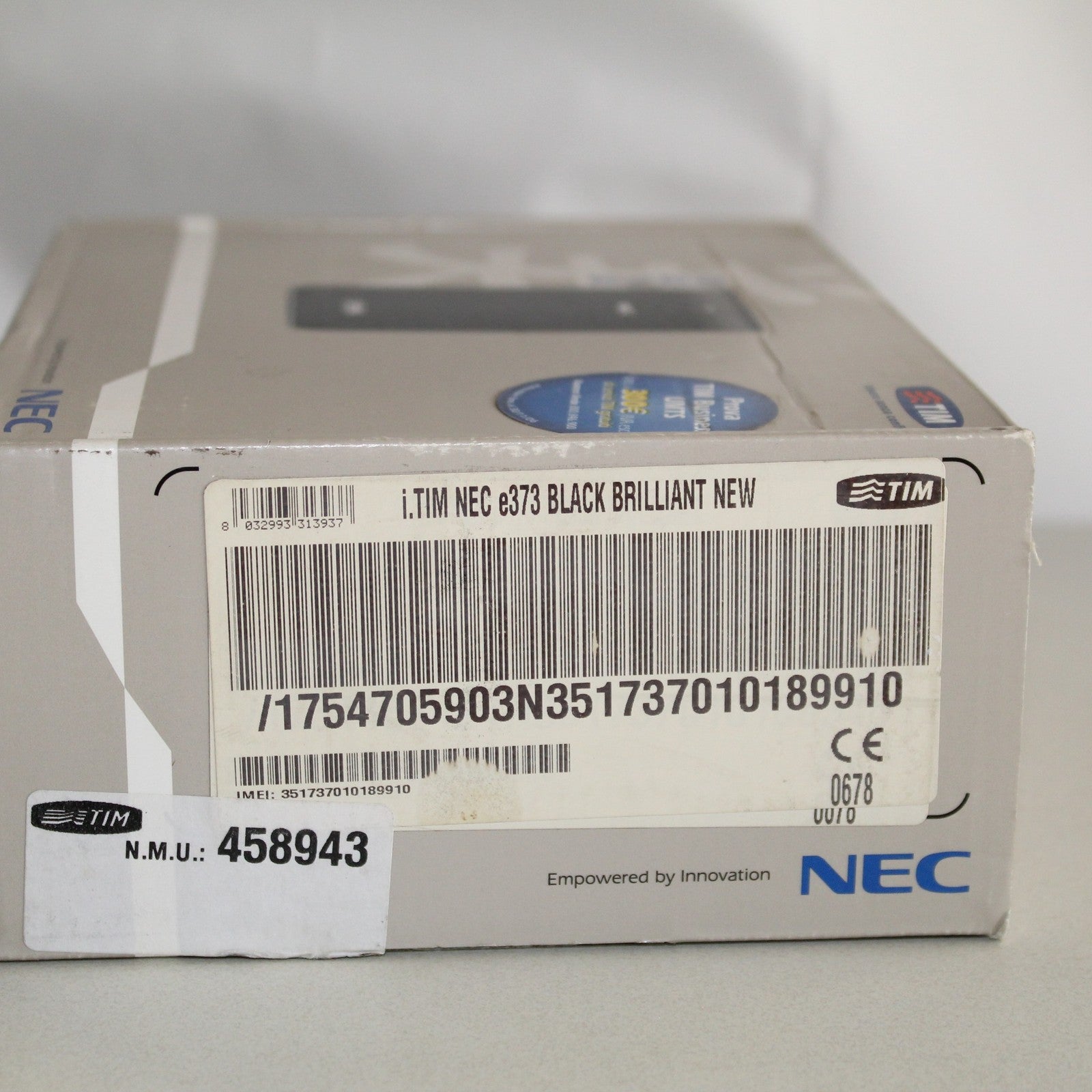 Rare Vintage NEC E373 TIM Phone International GSM Italian Black Open Box