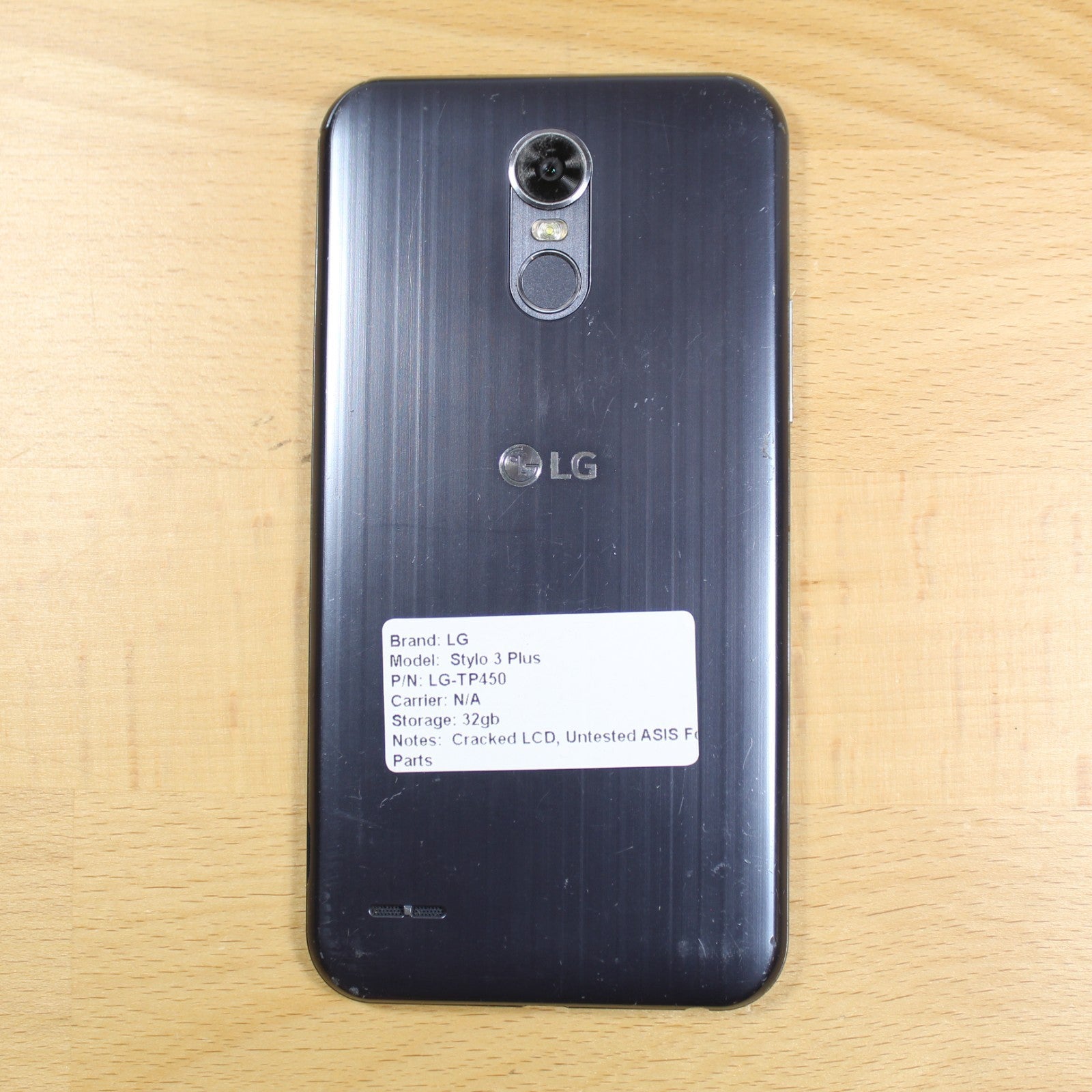 LG Stylo 3 Plus TP450 32GB Smartphone Gray For Parts #263