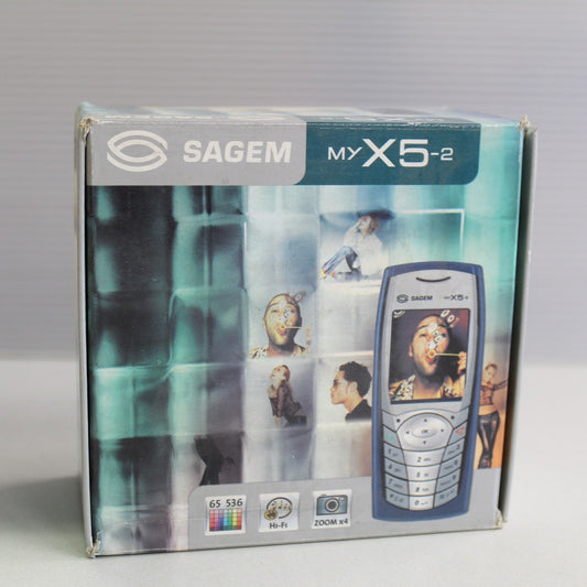 Rare Vintage Sagem myX5-2 TIM Phone Blue International In Box Collectible