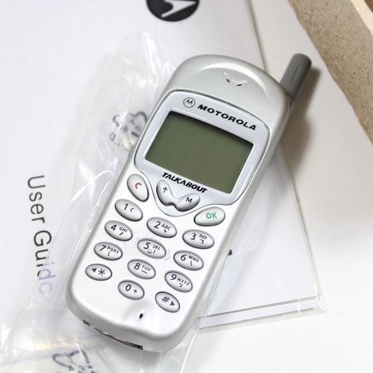 Vintage Motorola T189+ International Phone Silver In Box Collectible