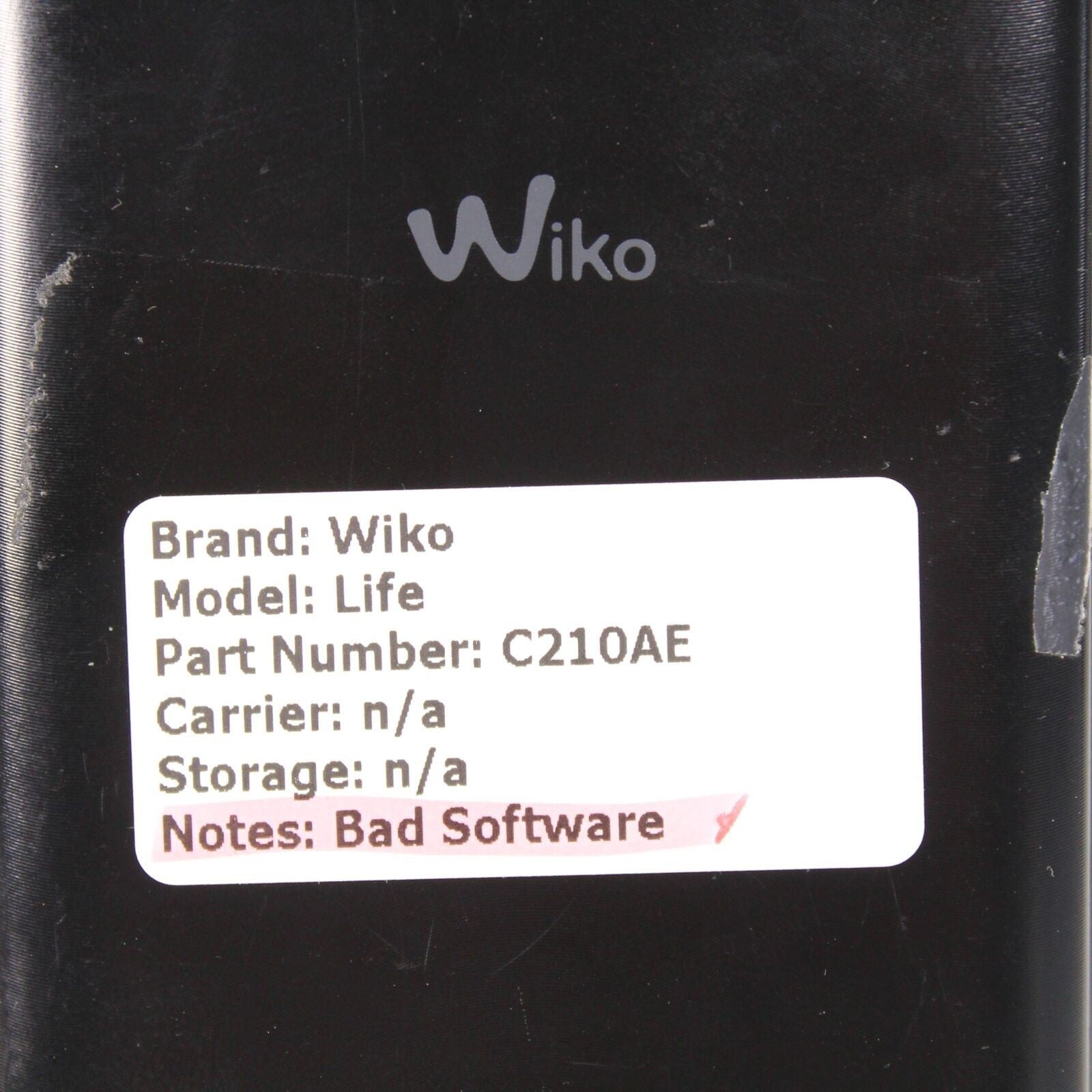 Wiko Life C210AE Smartphone Black For Parts ASIS Gold Silver Recovery